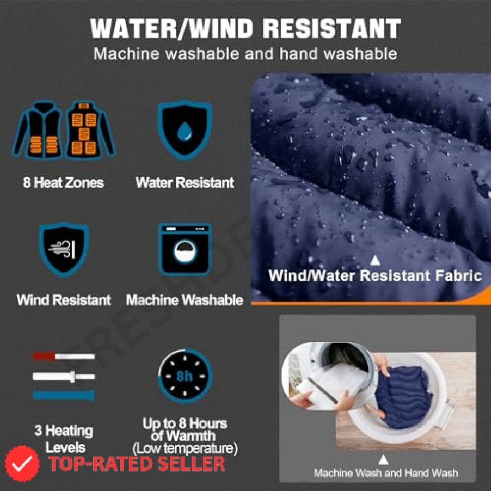 Heated Jacket Lightweight Performance Coat 8 Zone… - image 7